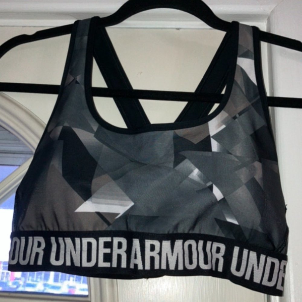 Under Armour Gray/Black Sports Bra